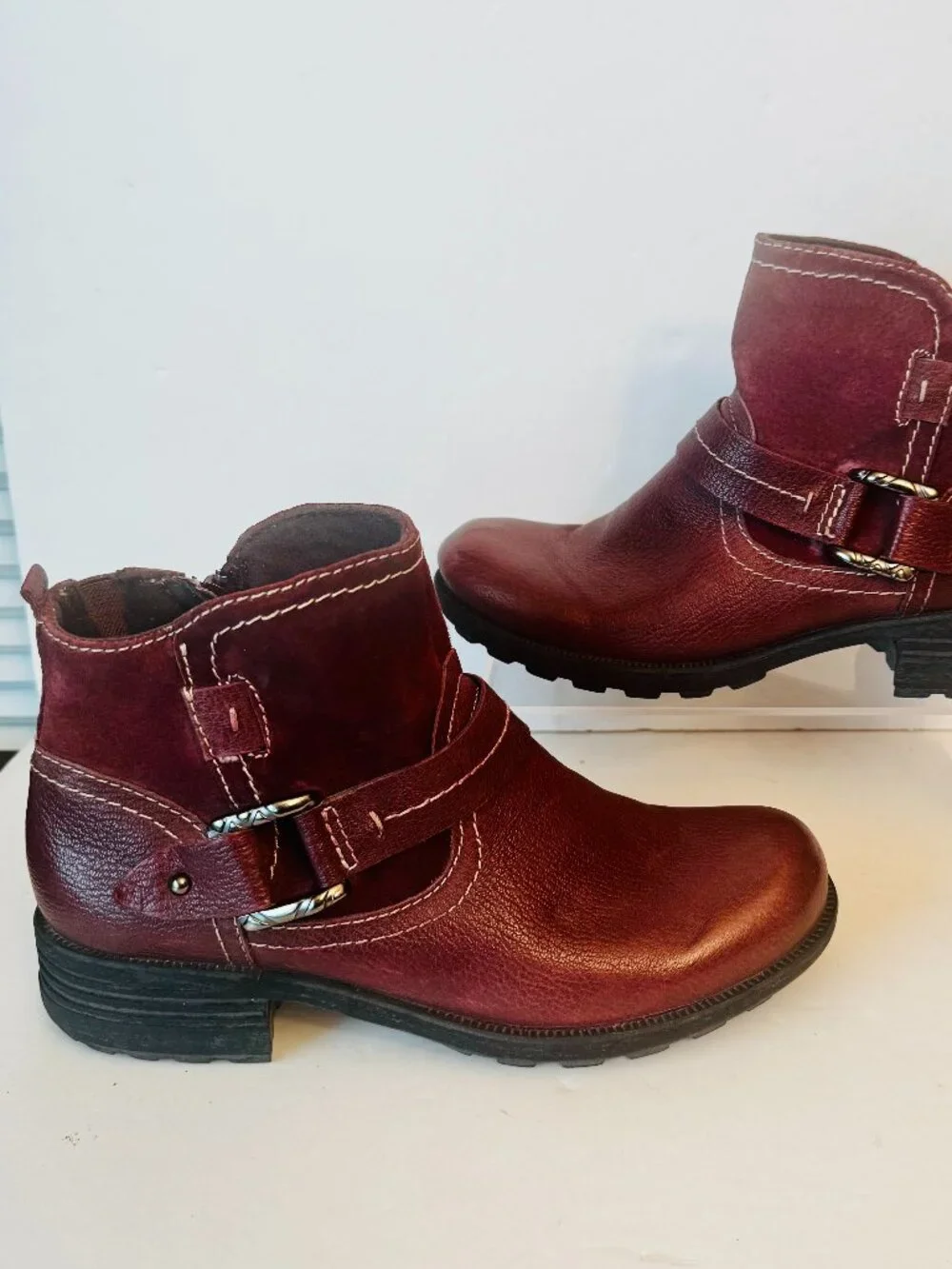 Earth Origins Paris Ankle Boots Booties Shoes Womens 9.5M Reddish Brown